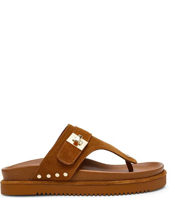 Steve Madden-Thona Suede Footbed Sandals