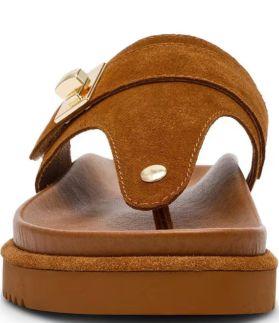 Steve Madden-Thona Suede Footbed Sandals