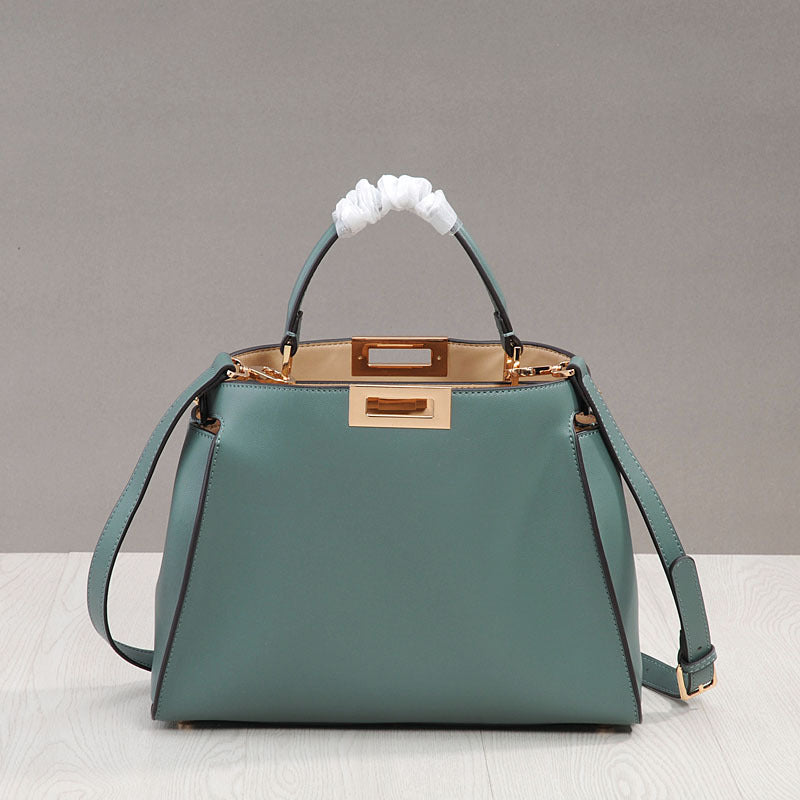 Women's Adult Lady Like Woman Genuine Leather Rotating Large Crossbody Bags