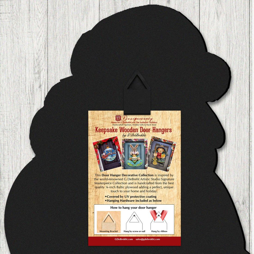 Brunhilda's Broom! Halloween Wooden Door Hanger