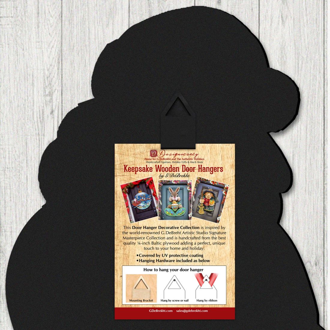 Brunhilda's Broom! Halloween Wooden Door Hanger