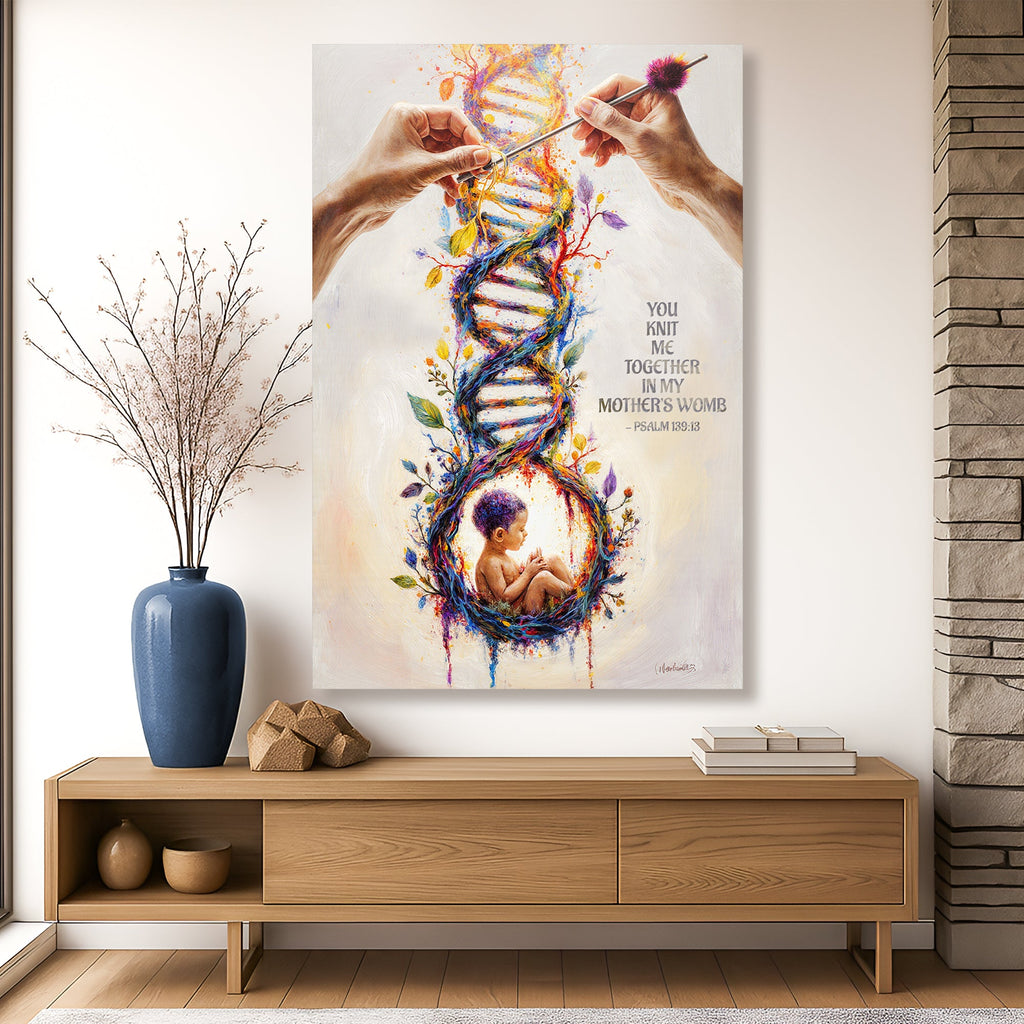 Psalm 139:13 Christian nursery Canvas Wall Art- Baby GIft