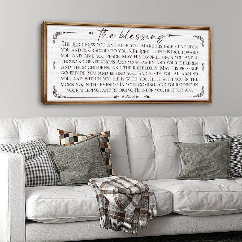The Blessing Christian Canvas Wall Art- Wedding and Housewarming Gift