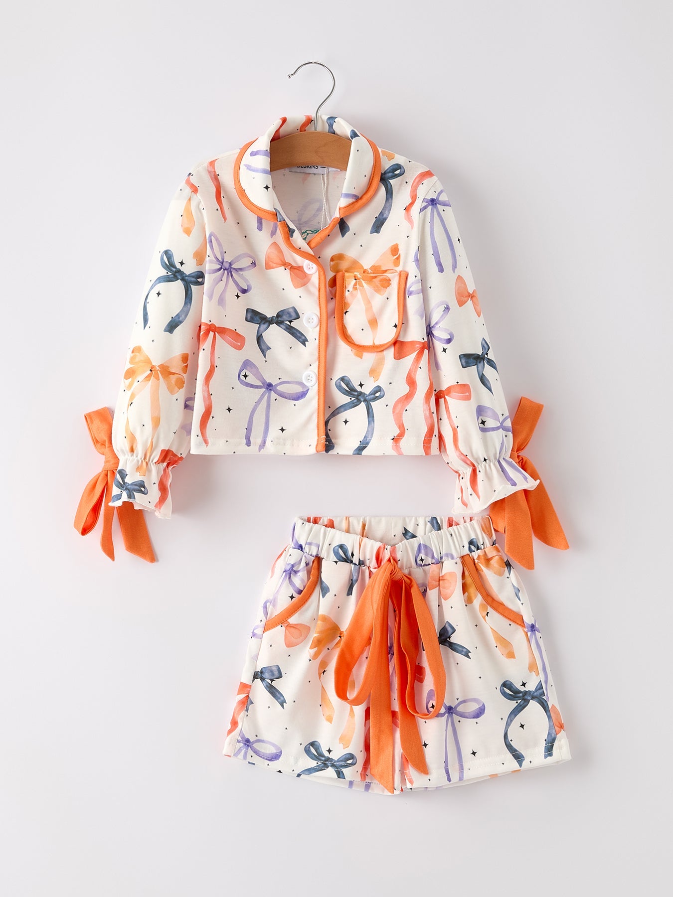 Mommy and Me Halloween Bow Pajama Set
