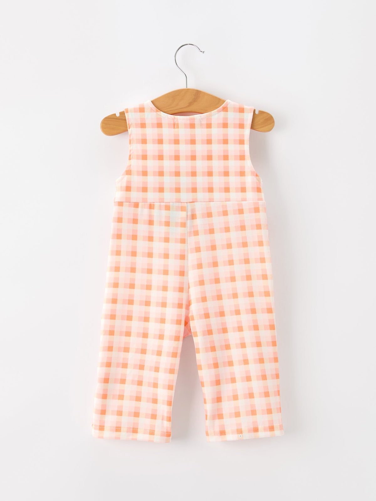 Boy's Halloween Pumpkin Plaid JonJon Romper