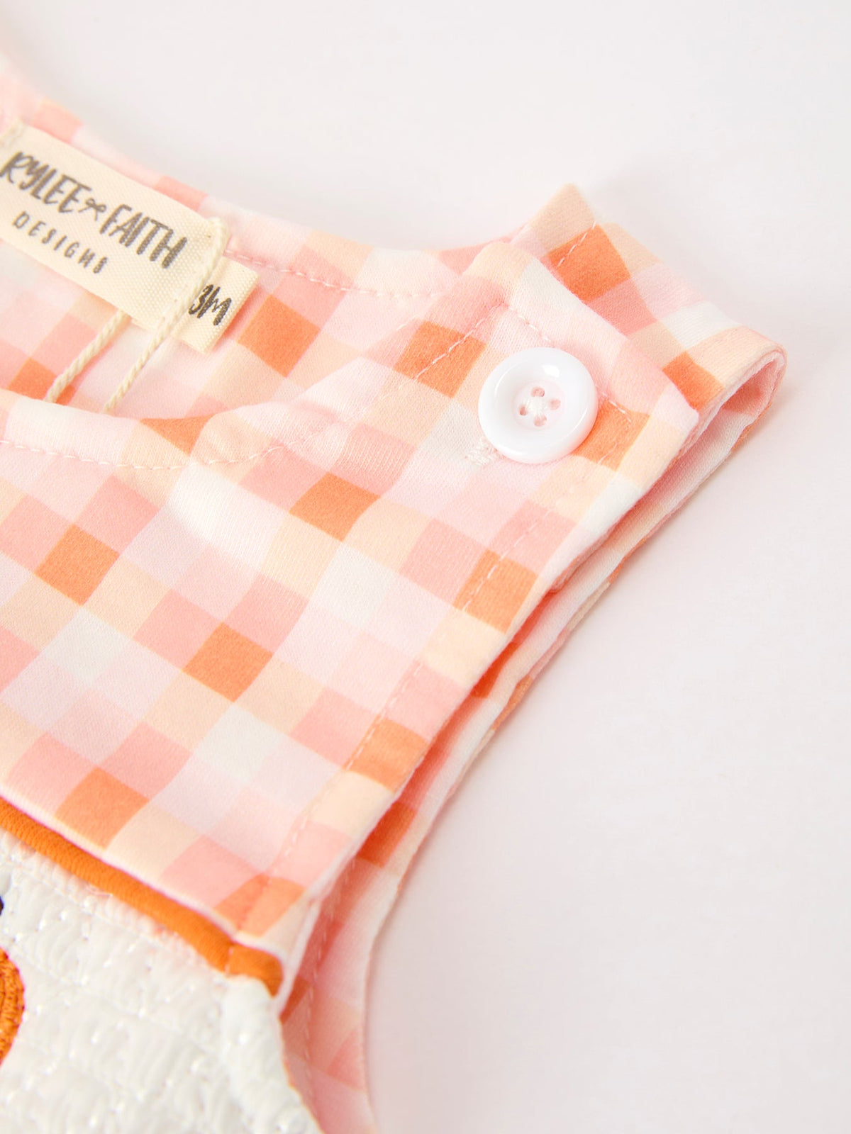 Boy's Halloween Pumpkin Plaid JonJon Romper