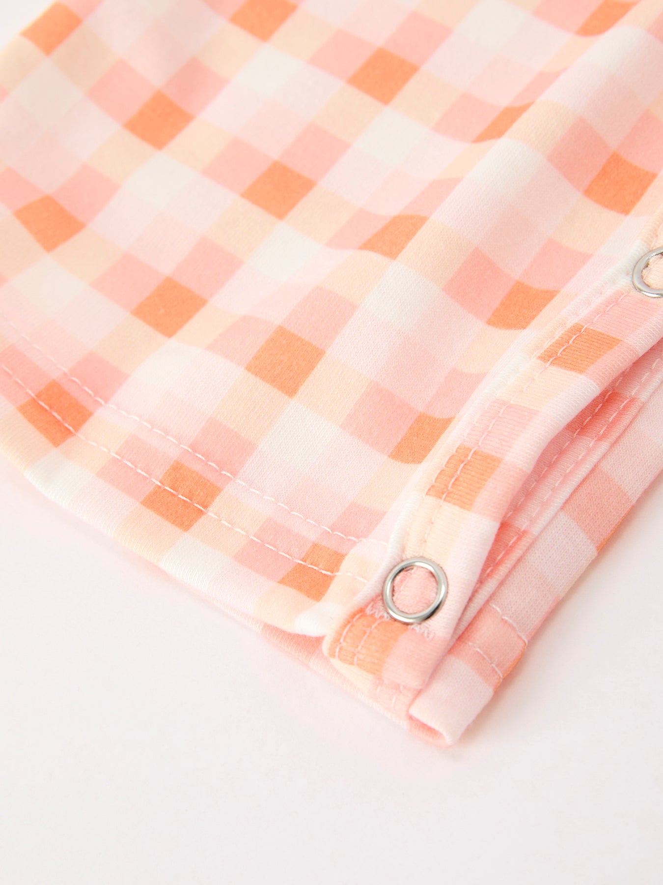Boy's Halloween Pumpkin Plaid JonJon Romper