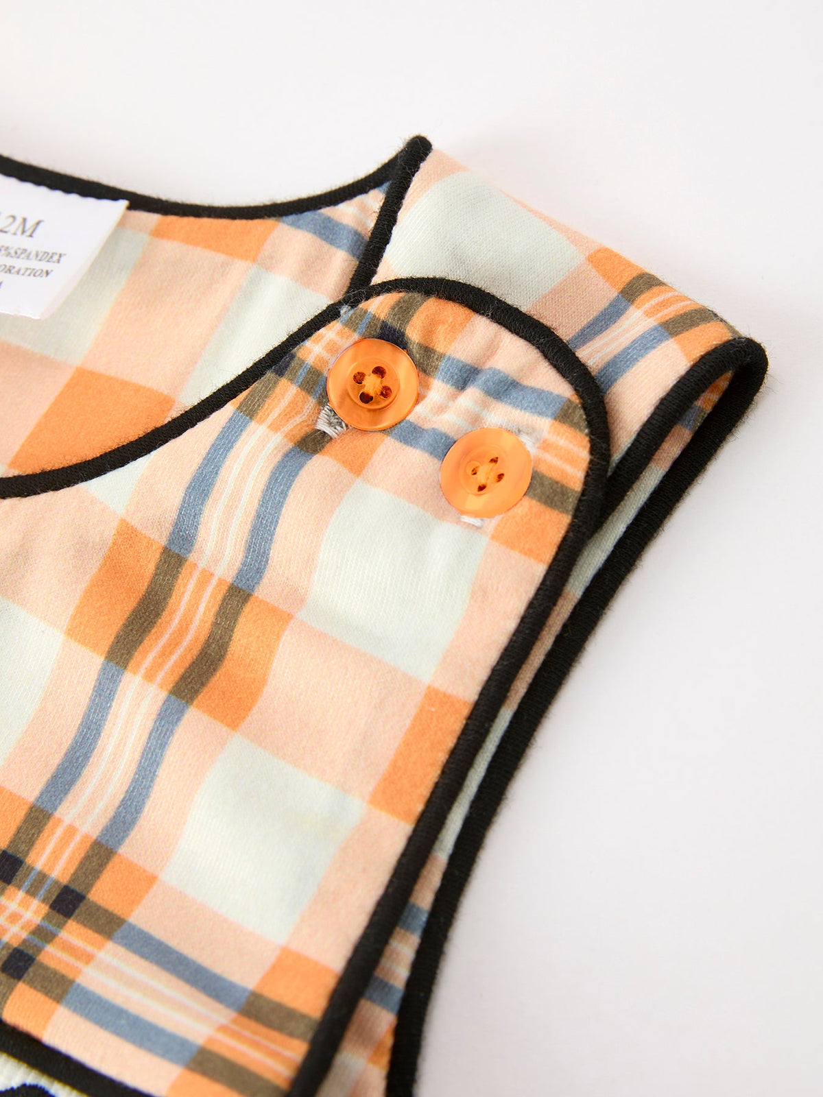 Boy's Halloween Plaid JonJon Romper