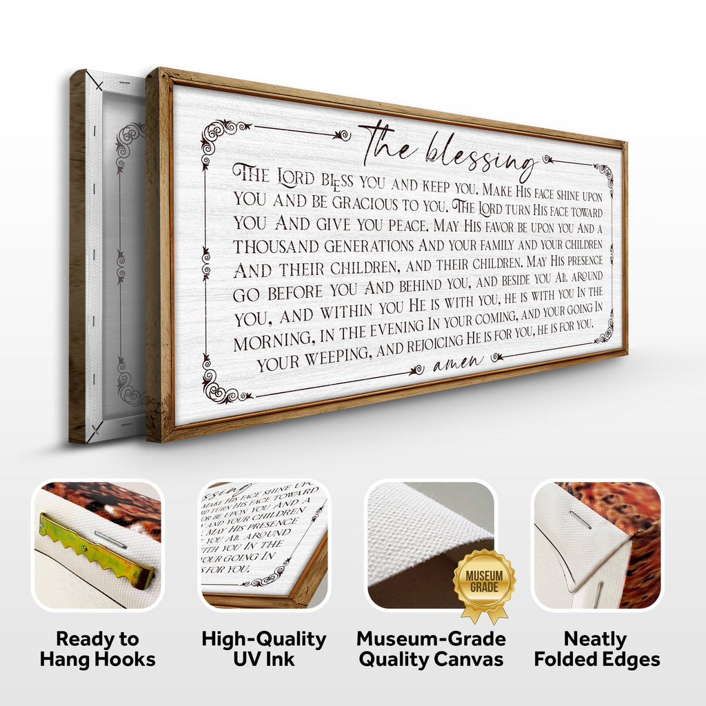 The Blessing Christian Canvas Wall Art- Wedding and Housewarming Gift