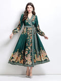 Women's Floral Wrap-Style Maxi Dress
