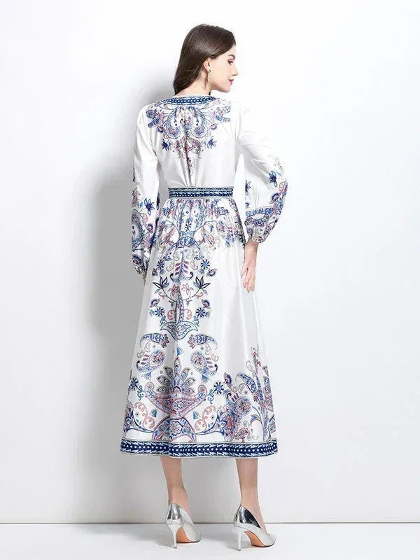 Women's Floral Wrap-Style Maxi Dress