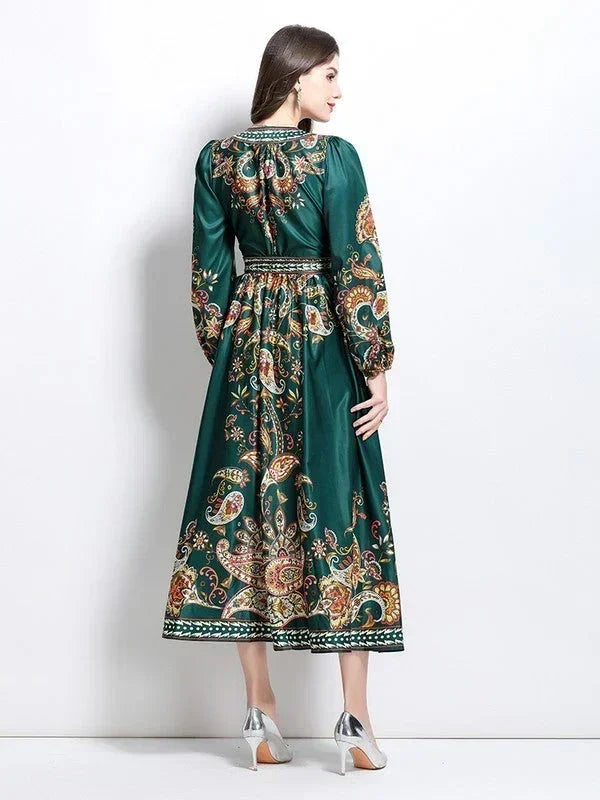 Women's Floral Wrap-Style Maxi Dress