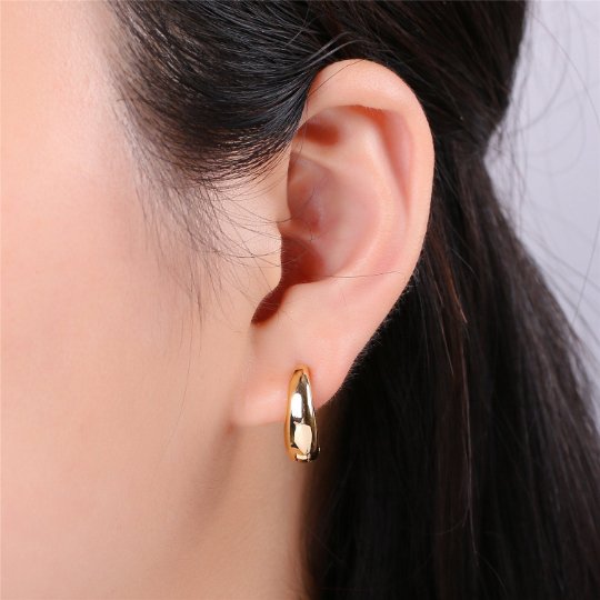 24K Gold-Filled Huggies Hoop Earrings