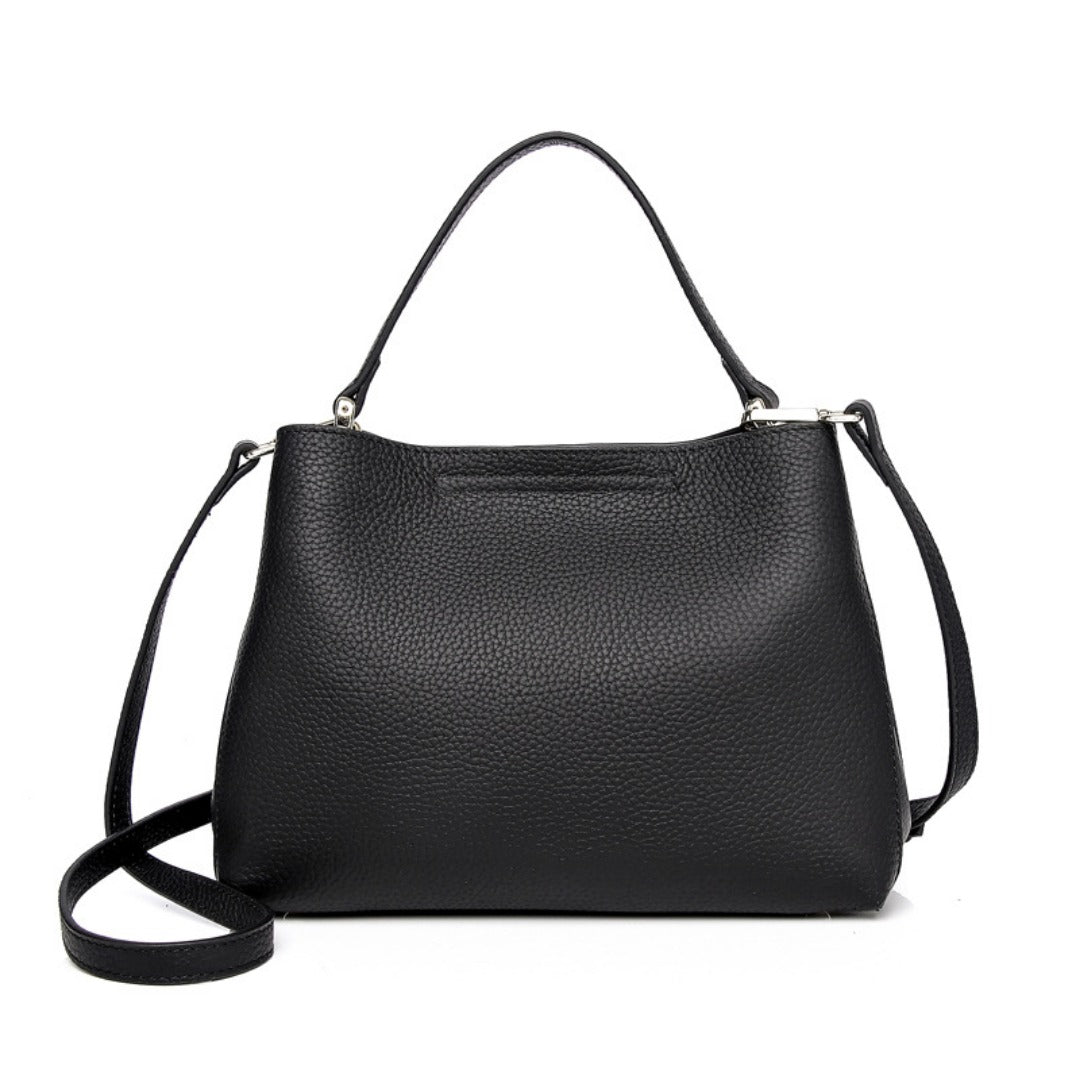 Genuine Leather Crossbody Tote Handbag