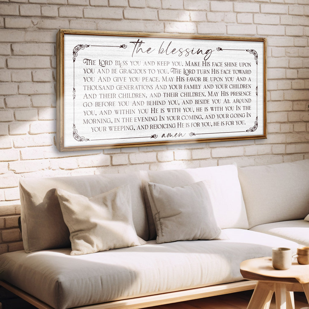 The Blessing Christian Canvas Wall Art- Wedding and Housewarming Gift