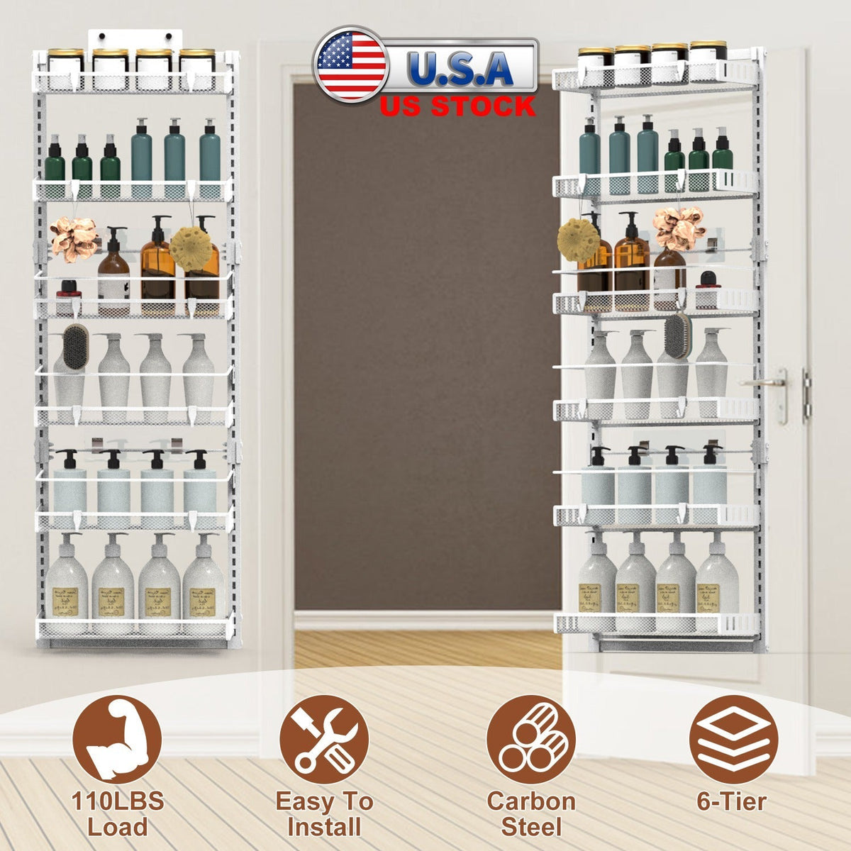 6-Tier Over-the Door Pantry Organizer
