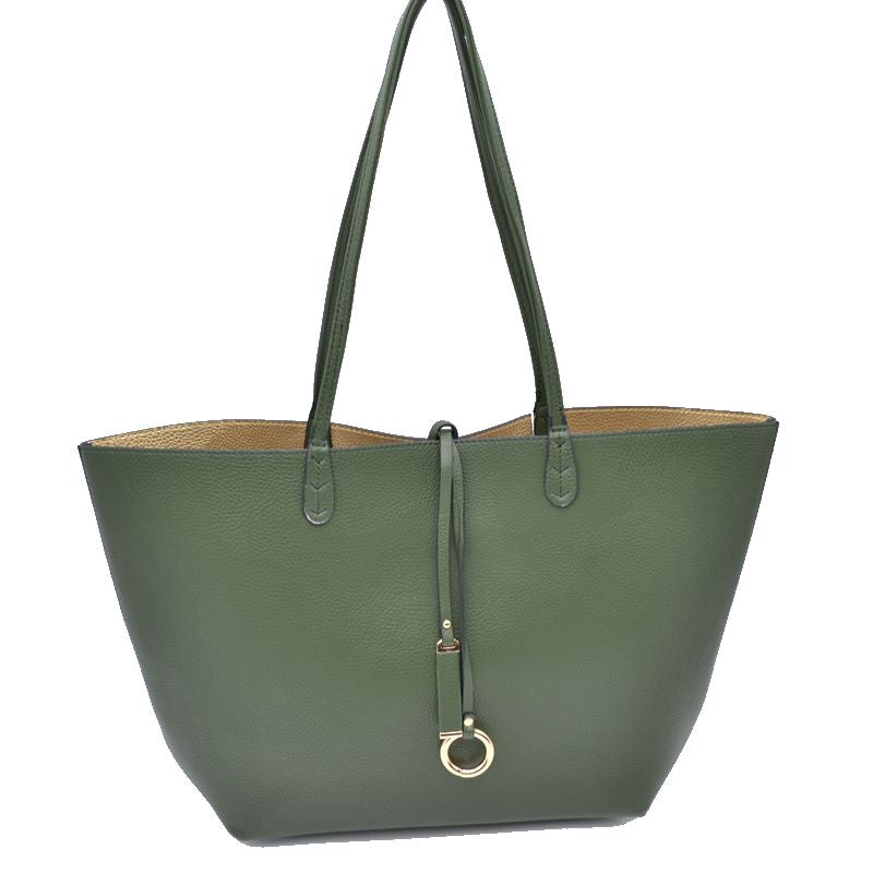 Kendra Reversible Vegan Leather Tote & Crossbody Bag