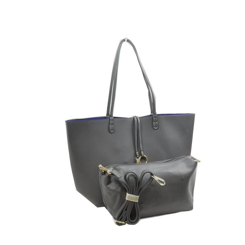 Kendra Reversible Vegan Leather Tote & Crossbody Bag