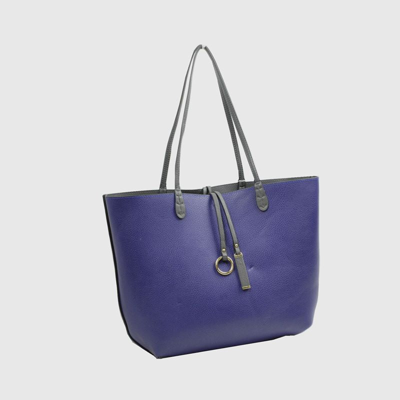 Kendra Reversible Vegan Leather Tote & Crossbody Bag