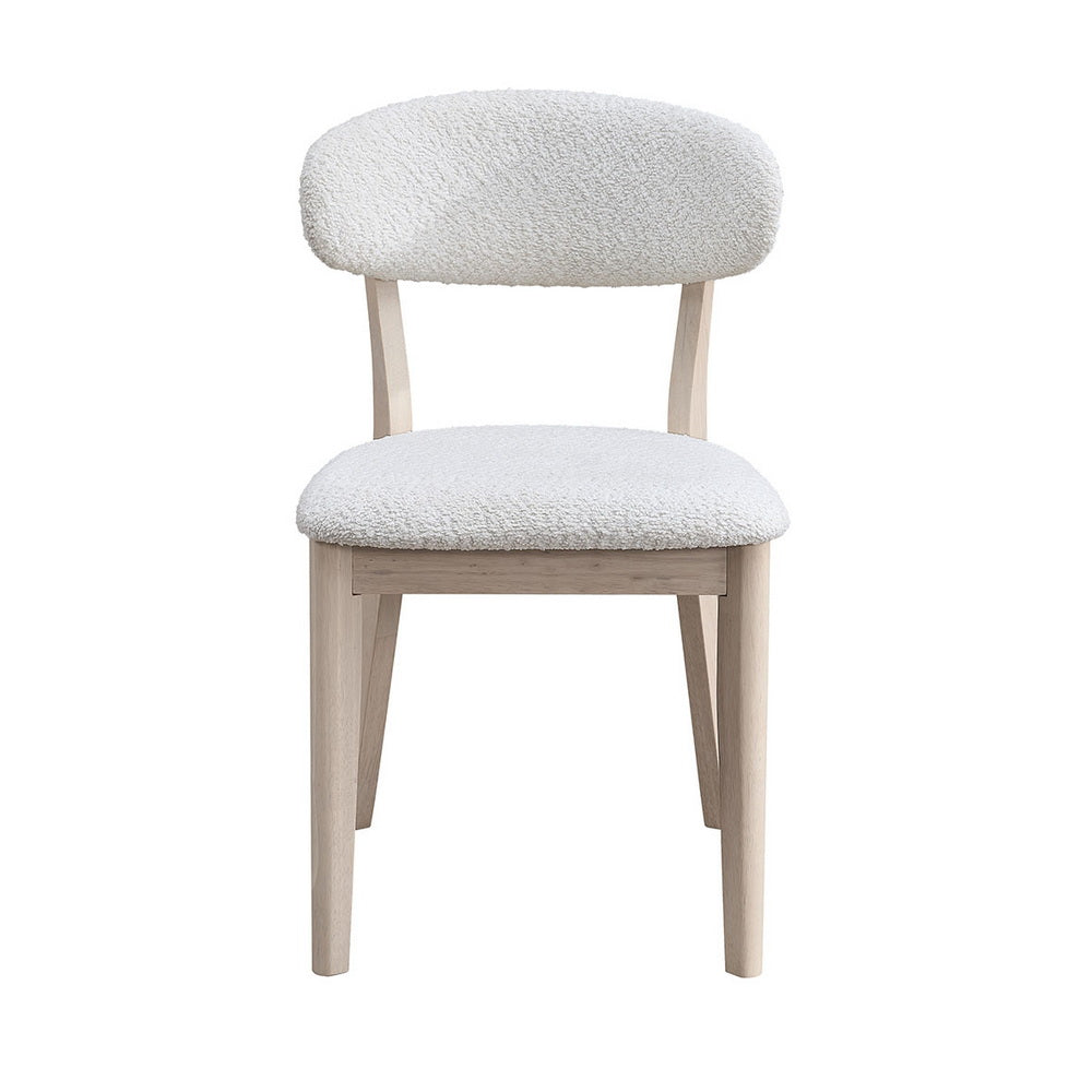 Scandinavian Dining Table Set with Upholstered Chairs-Seats 4-6