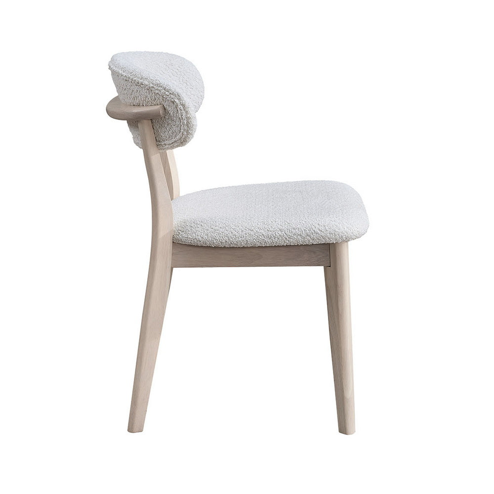 Scandinavian Dining Table Set with Upholstered Chairs-Seats 4-6
