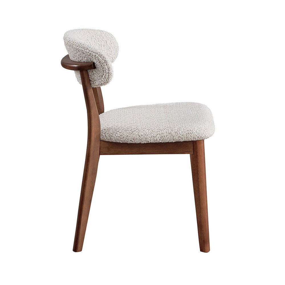 Scandinavian Dining Table Set with Upholstered Chairs-Seats 4-6