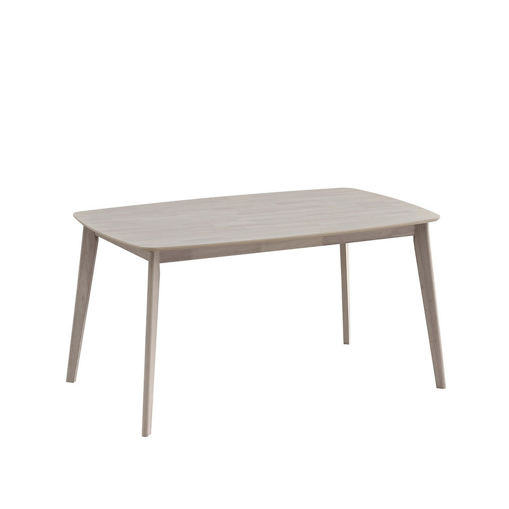 Scandinavian Dining Table Set with Upholstered Chairs-Seats 4-6