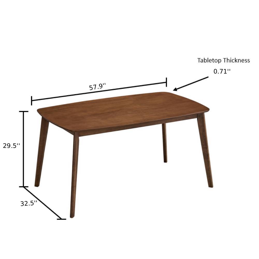 Scandinavian Dining Table Set with Upholstered Chairs-Seats 4-6
