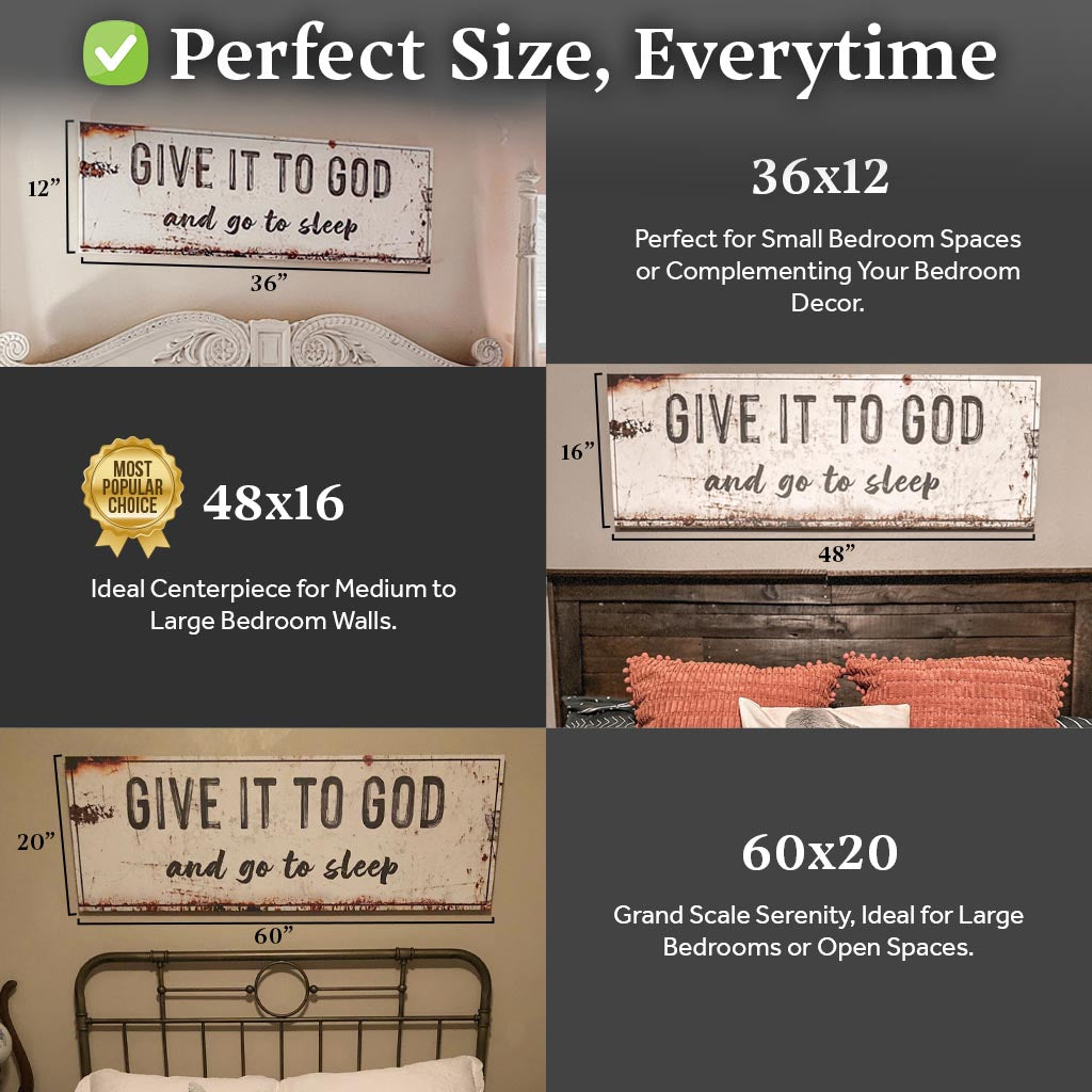 Give It to God and Go to Sleep – Rustic Christian Wall Art