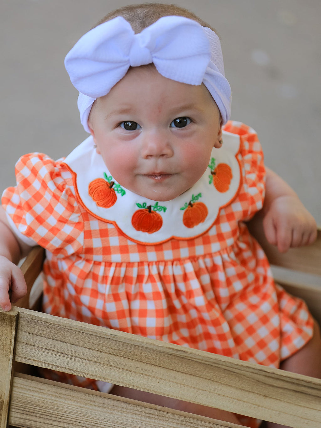 Girl's Pumpkin Puff Sleeve Bloomer Set