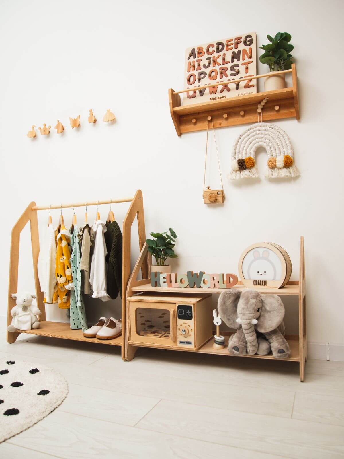 3-Peice Montessori Playroom Organization Furniture Set