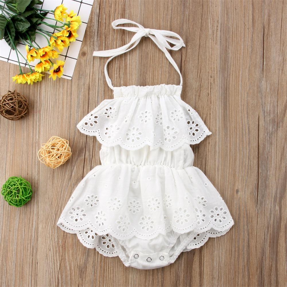 Baby Girl Lace Romper--Sleeveless Summer Outfit