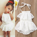 Baby Girl Lace Romper--Sleeveless Summer Outfit
