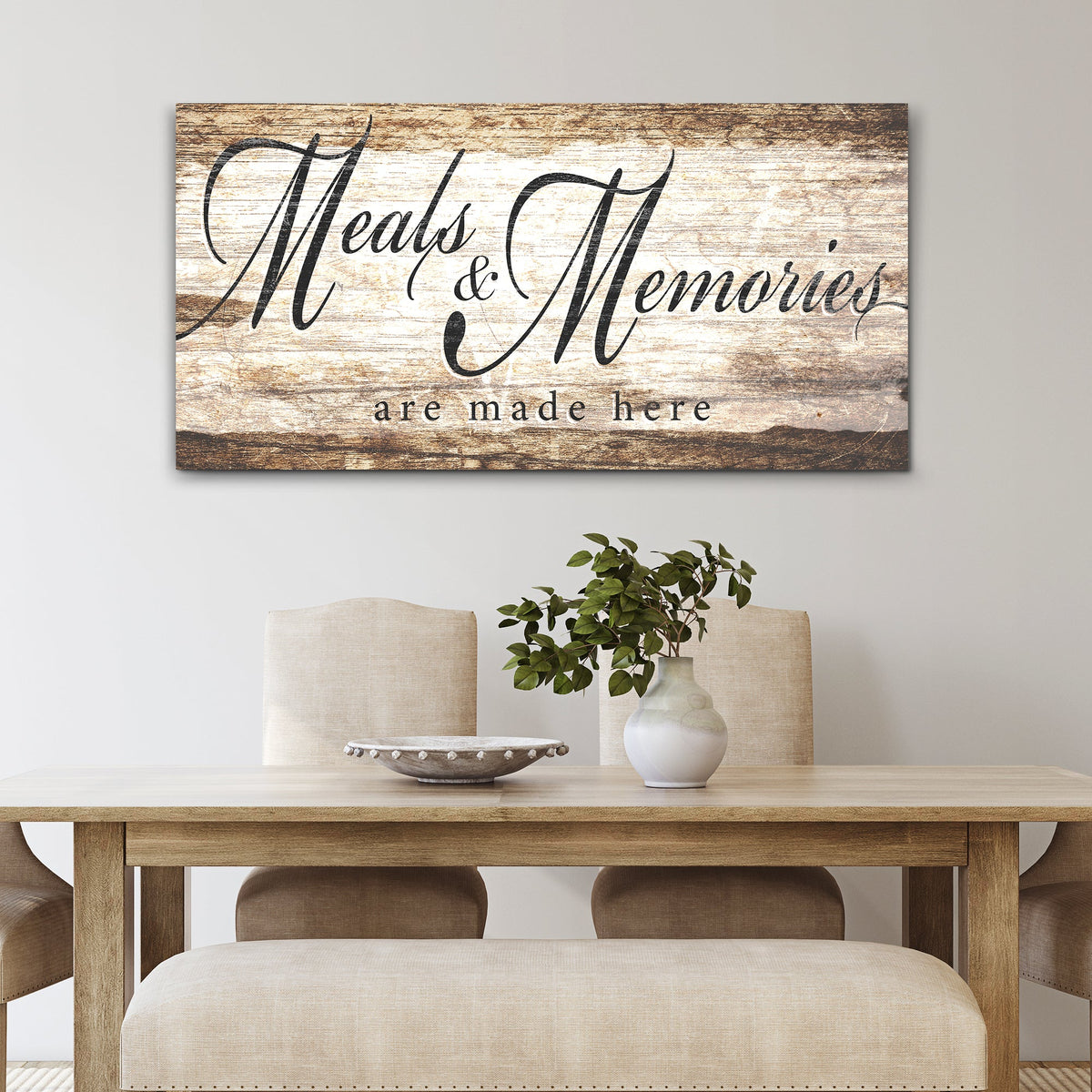 Meals and Memories Kitchen Canvas SIgn