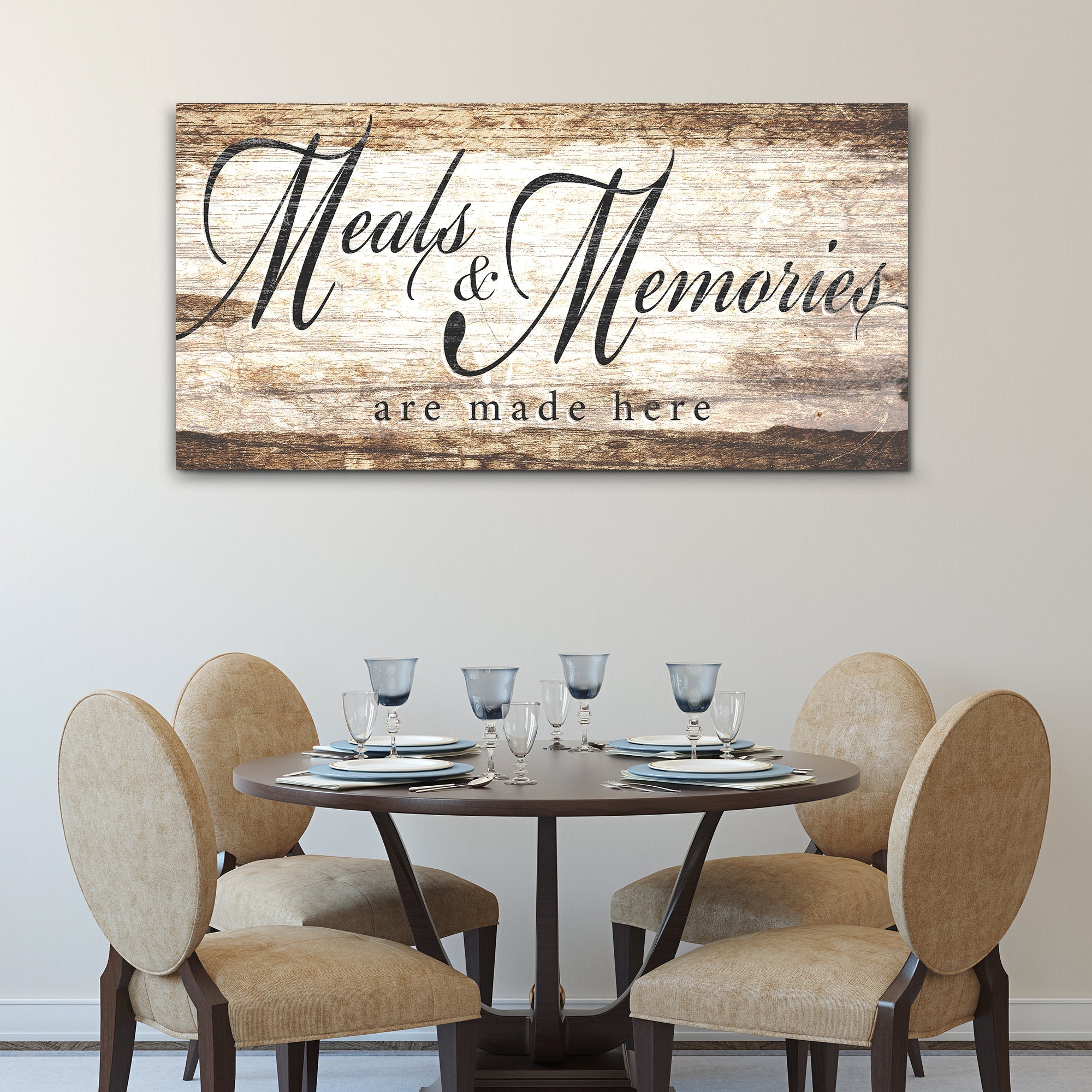 Meals and Memories Kitchen Canvas SIgn