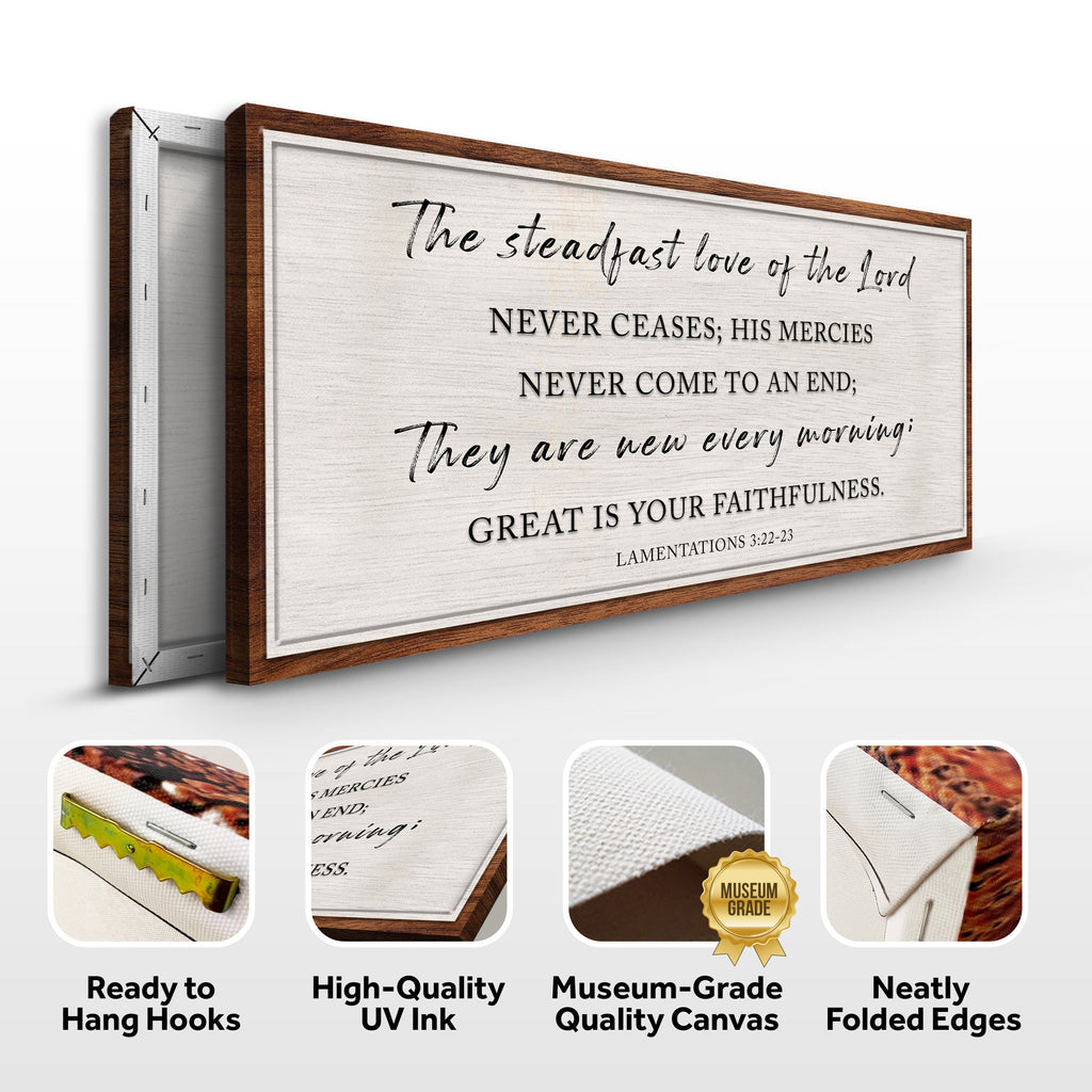 Lamentations 3:22-23 Steadfast Love of the Lord Canvas Wall Art
