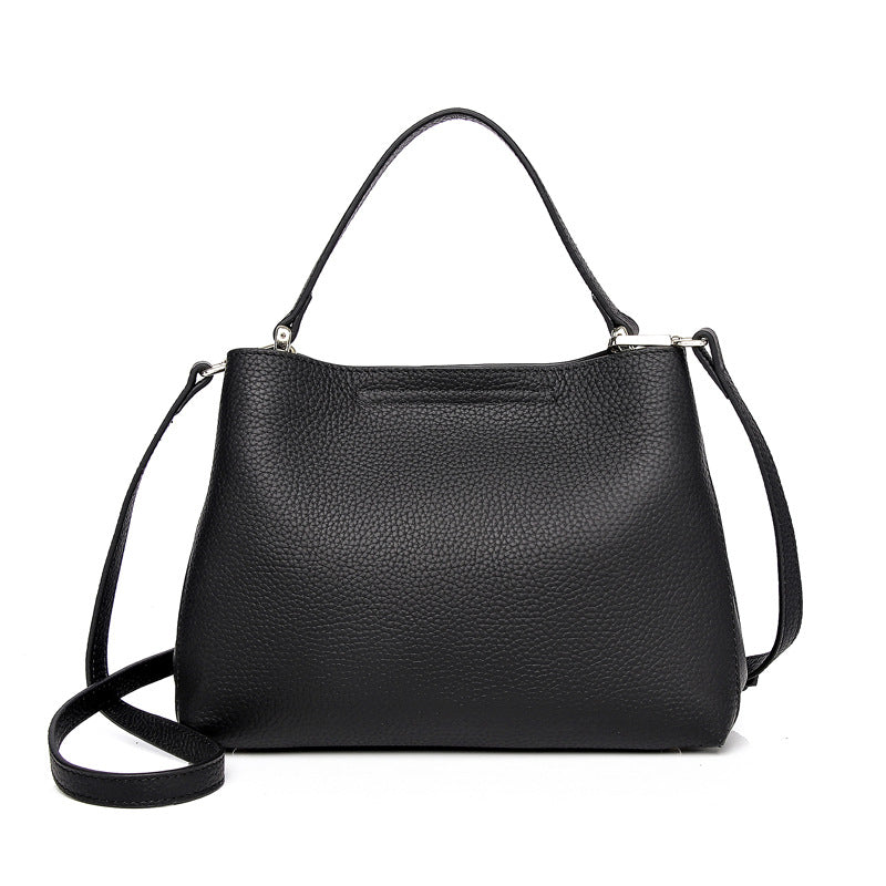 Genuine Leather Crossbody Tote Handbag