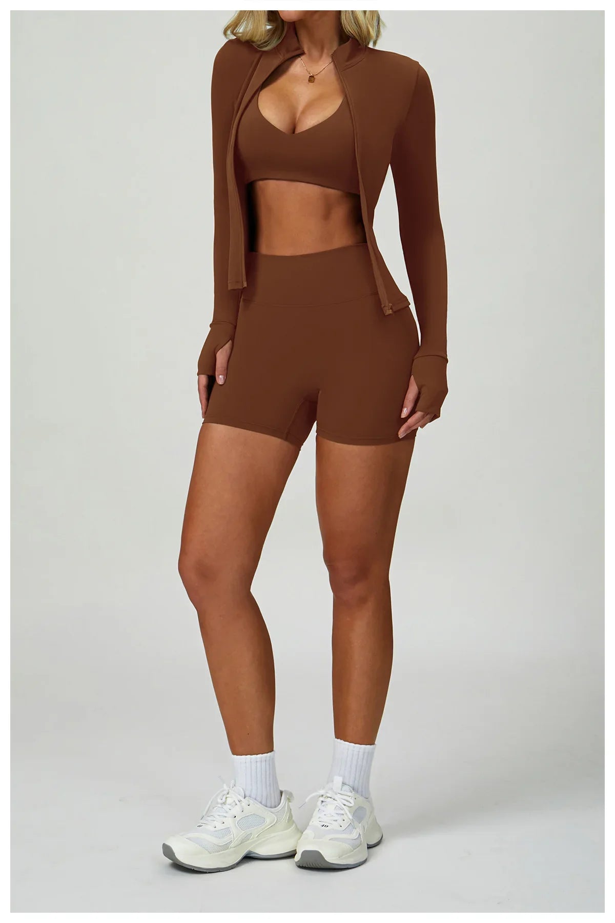 Women's 2/3-piece Activewear Set- Sports Bra, Leggings and Shorts