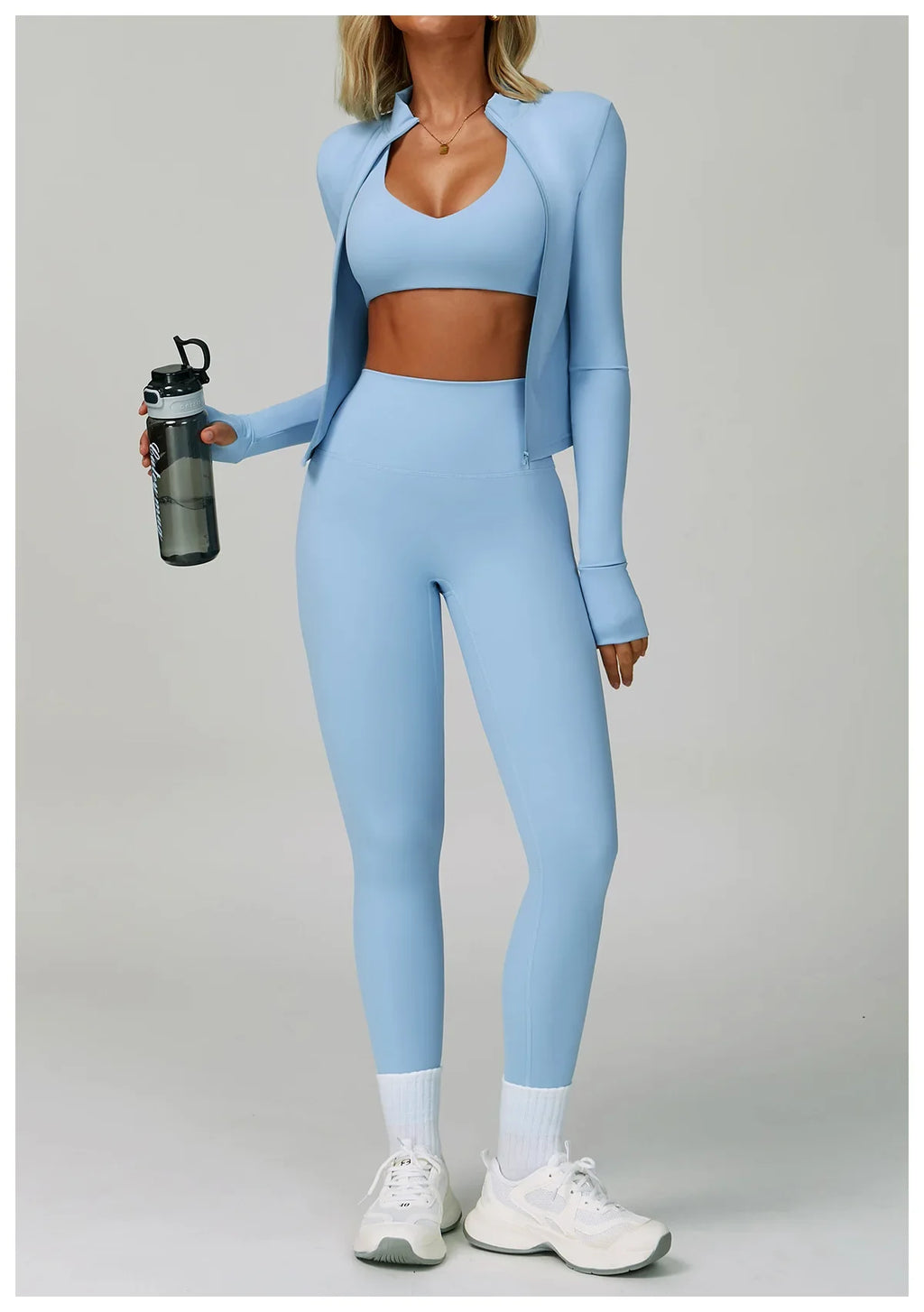 Women's 2/3-piece Activewear Set- Sports Bra, Leggings and Shorts