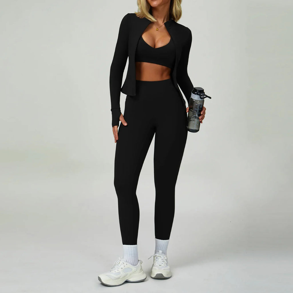 Women's 2/3-piece Activewear Set- Sports Bra, Leggings and Shorts
