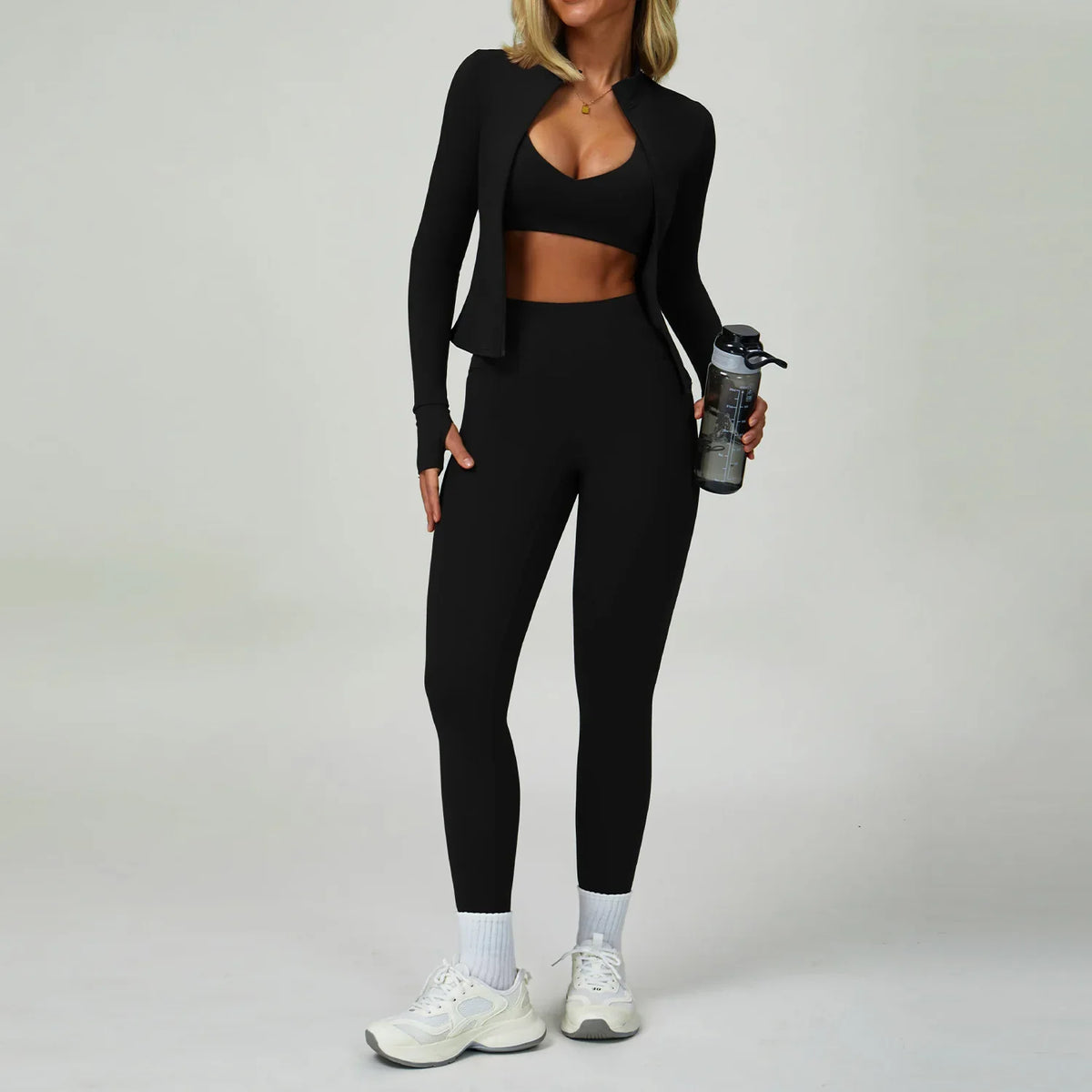 Women's 2/3-piece Activewear Set- Sports Bra, Leggings and Shorts