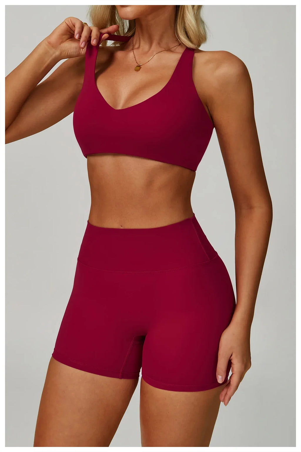 Women's 2/3-piece Activewear Set- Sports Bra, Leggings and Shorts