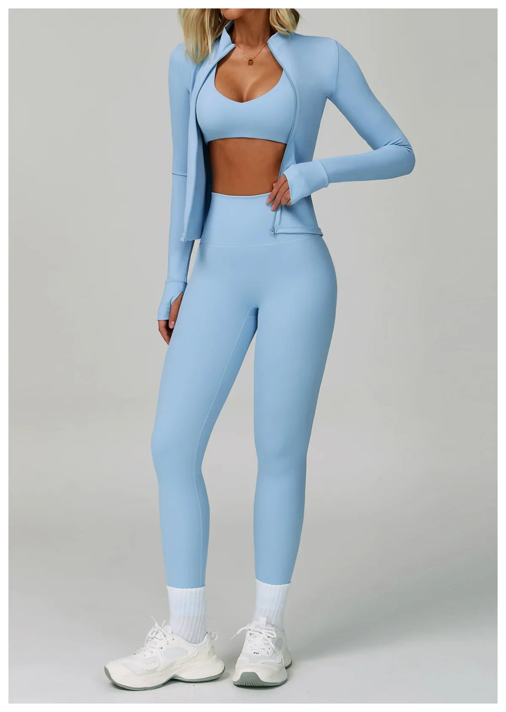 Women's 2/3-piece Activewear Set- Sports Bra, Leggings and Shorts