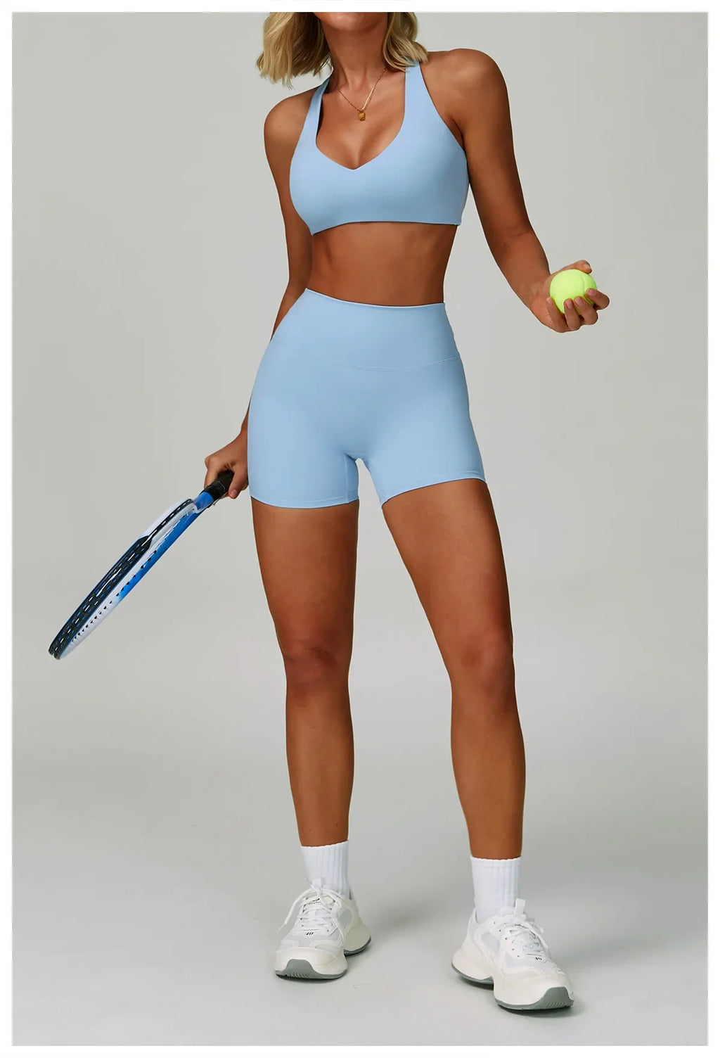 Women's 2/3-piece Activewear Set- Sports Bra, Leggings and Shorts