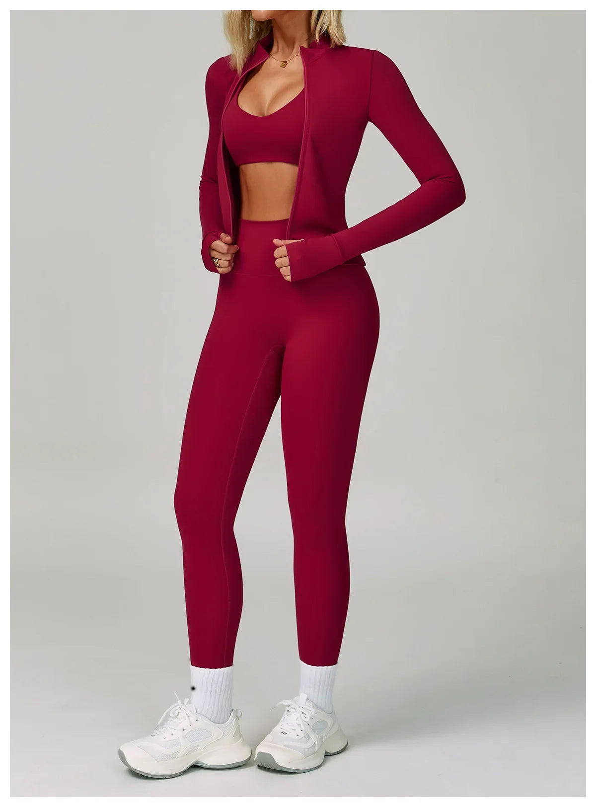 Women's 2/3-piece Activewear Set- Sports Bra, Leggings and Shorts