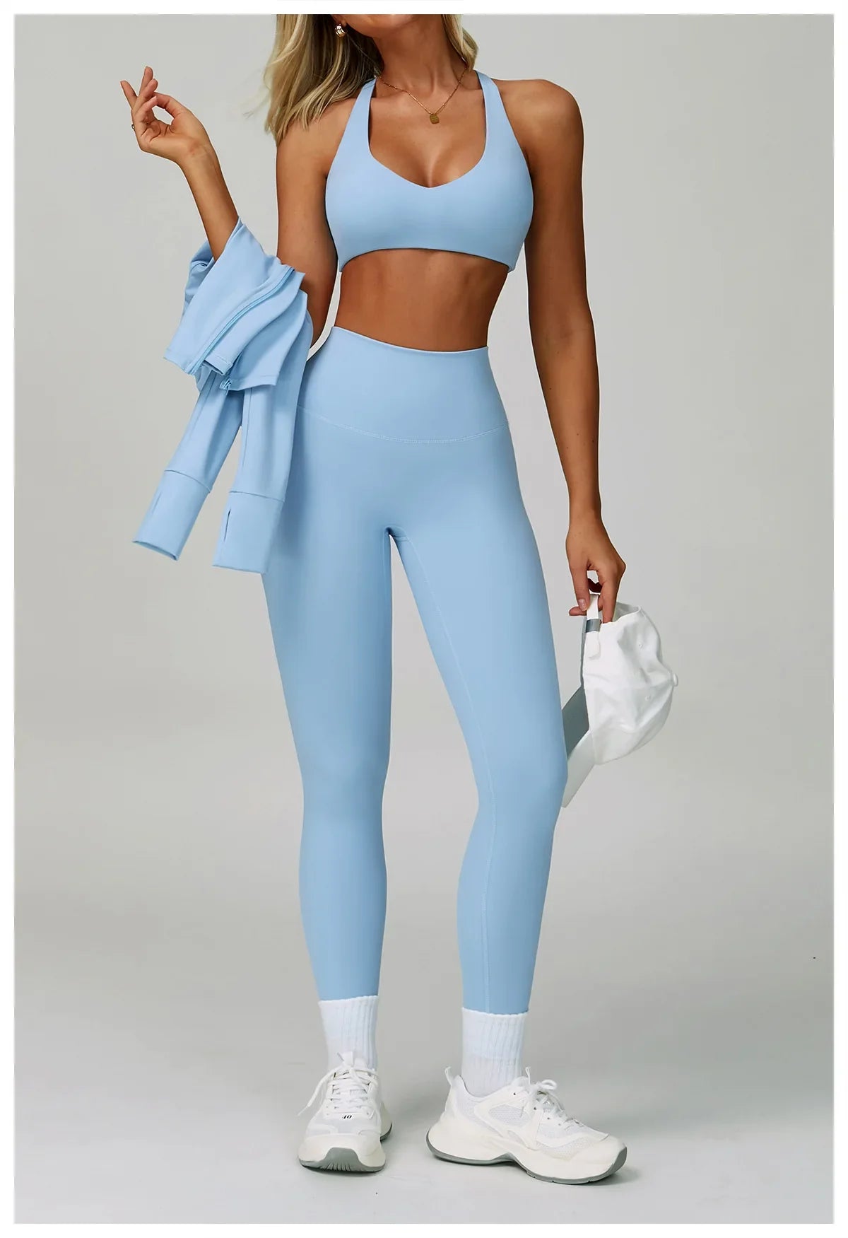 Women's 2/3-piece Activewear Set- Sports Bra, Leggings and Shorts