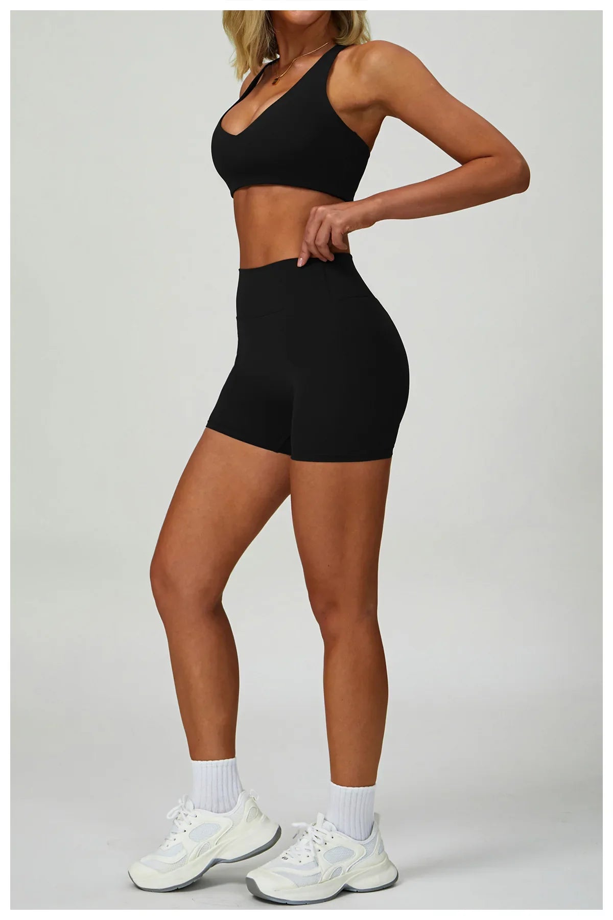 Women's 2/3-piece Activewear Set- Sports Bra, Leggings and Shorts