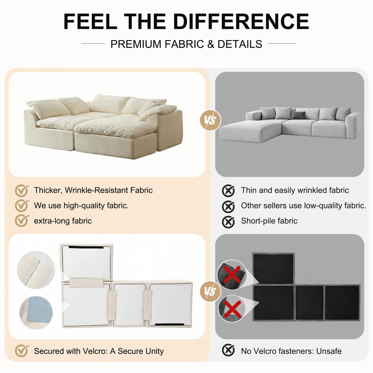 Modern Oversized Modular Sectional Sofa