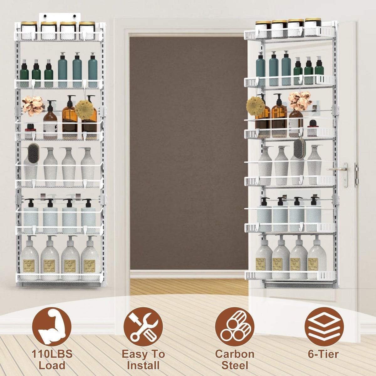 6-Tier Over-the Door Pantry Organizer
