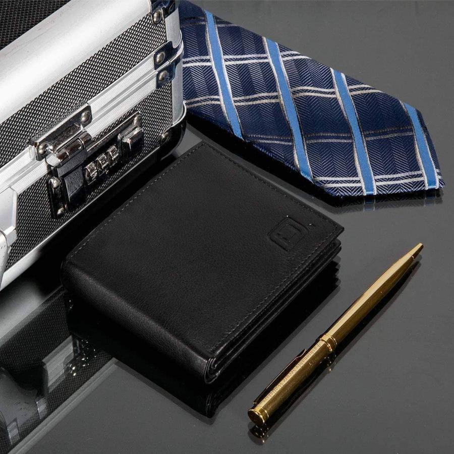 Men's Genuine Leather RFID Bifold wallet with ID Window